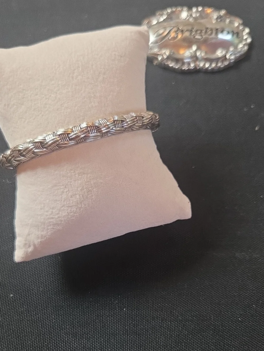 Brighton Sterling Silver Braided Bangle Bracelet -